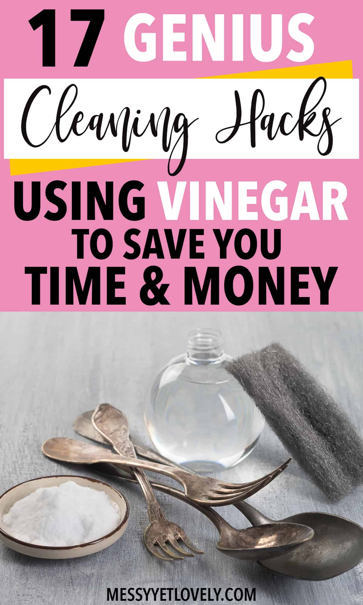 Vinegar is an amazing multipurpose cleaner that can help you clean things in and around your house easily. Here are 17 genius vinegar cleaning hacks to help you make the frustrating cleaning tasks simpler. #cleaningtips #cleaningideas #vinegarhacks