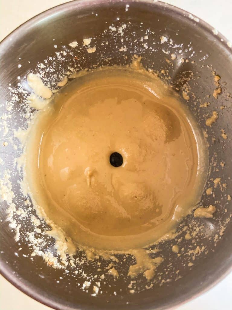 peanut butter in a blender