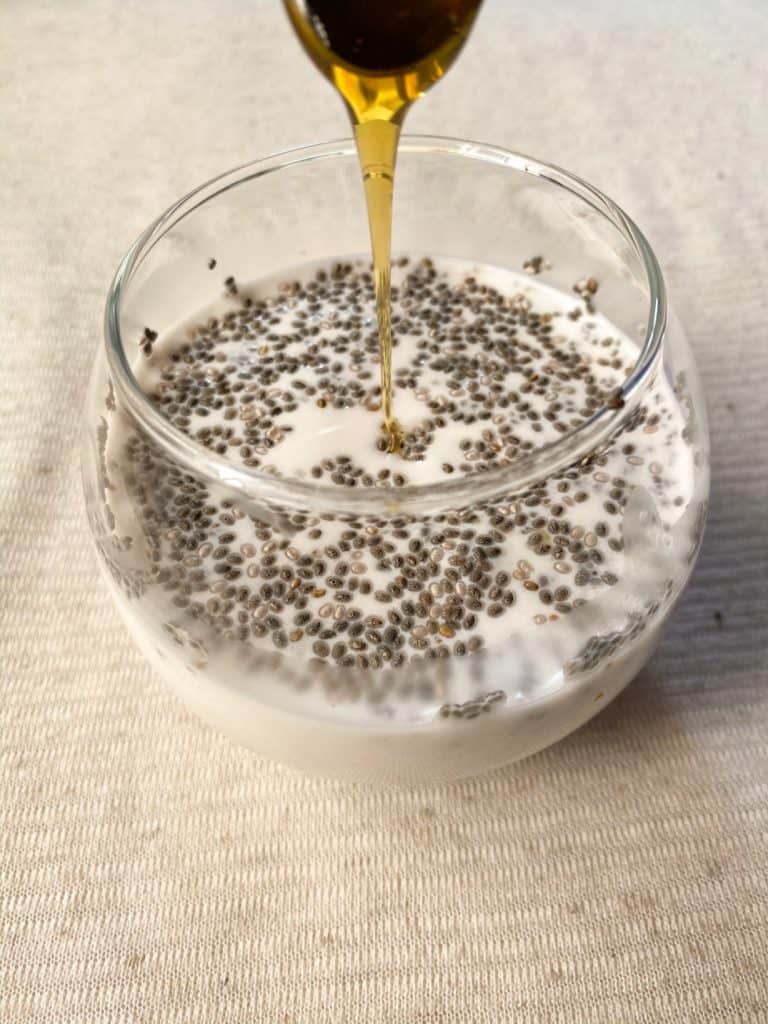 Basic chia pudding recipe - add sweetener