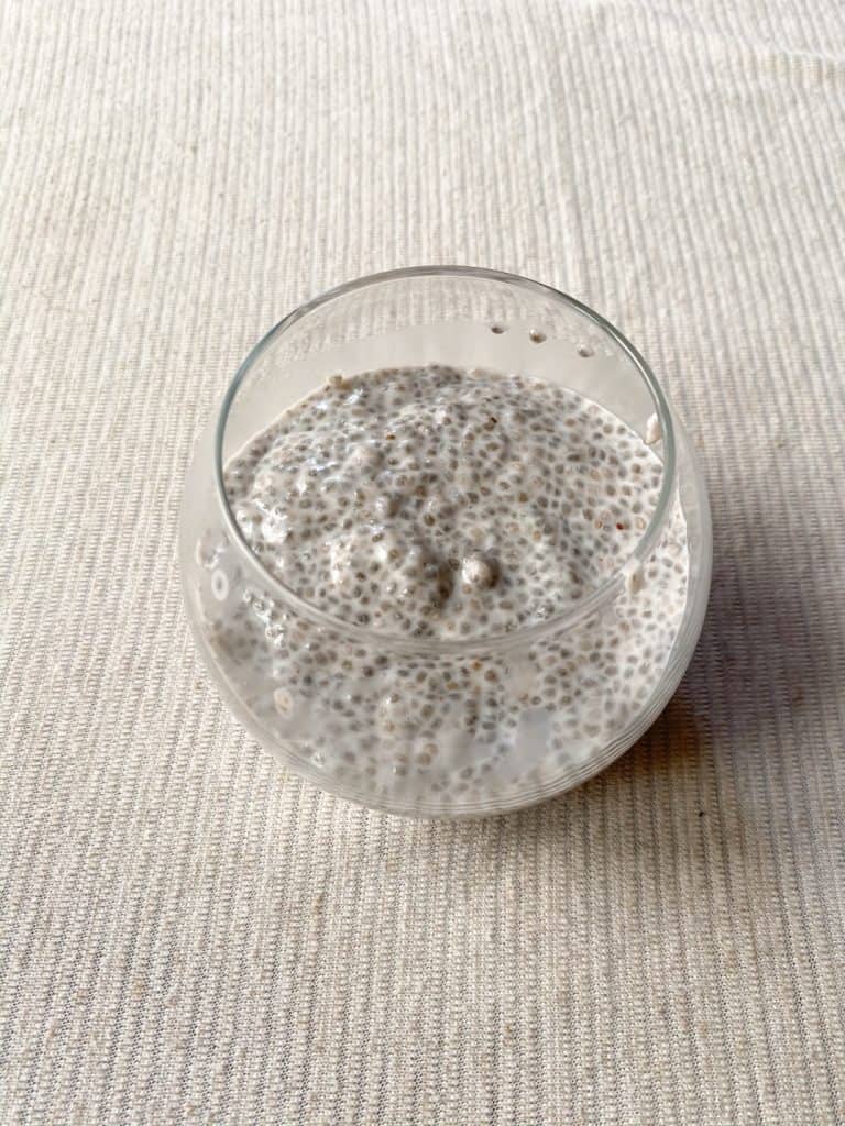 Basic chia pudding recipe - Soak chia seeds for some time