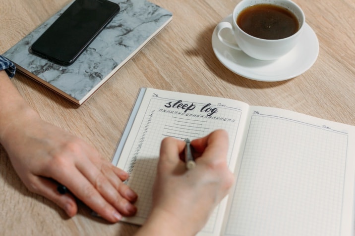 Organised mom using a bullet journal