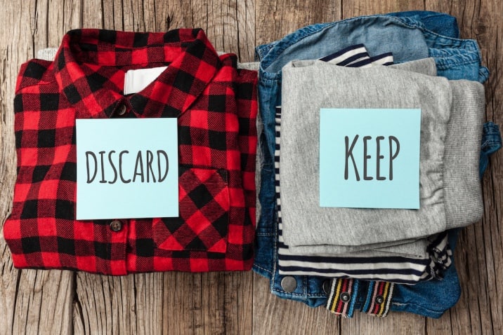 Clothes to give away and keep - decluttering mistakes to avoid