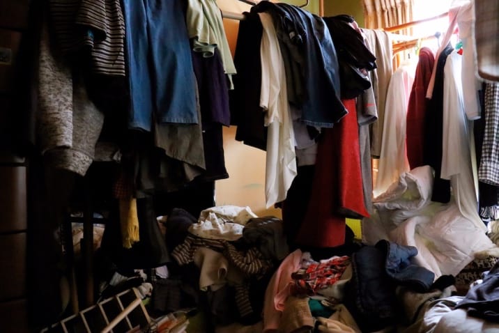 A messy room - decluttering mistakes to avoid