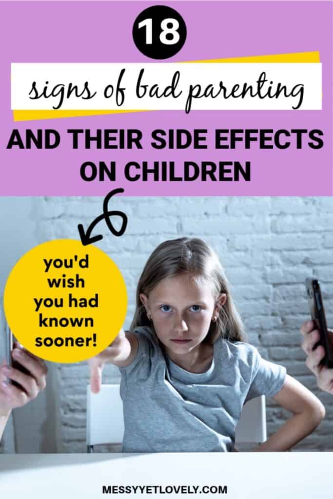 18 signs of bad parenting and their bad effects on children