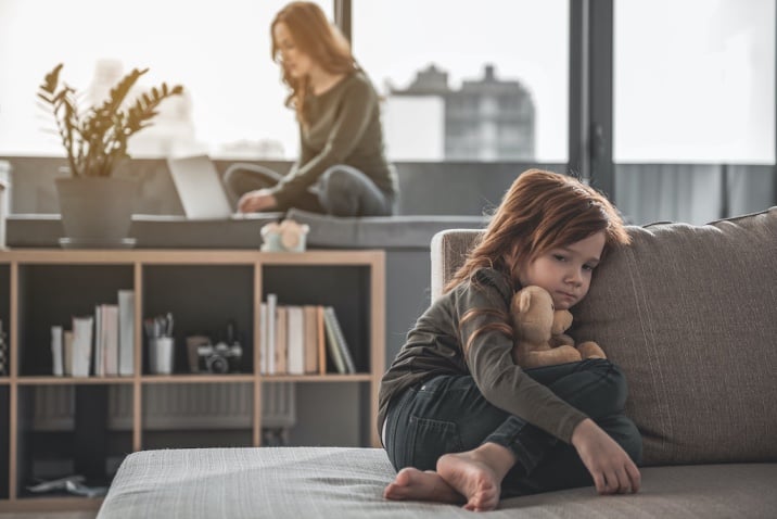 a girl is upset because her mom implemented consequence for not doing homework