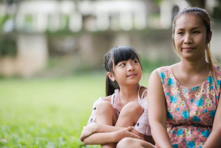 a mom is annoyed by her daughter talking back