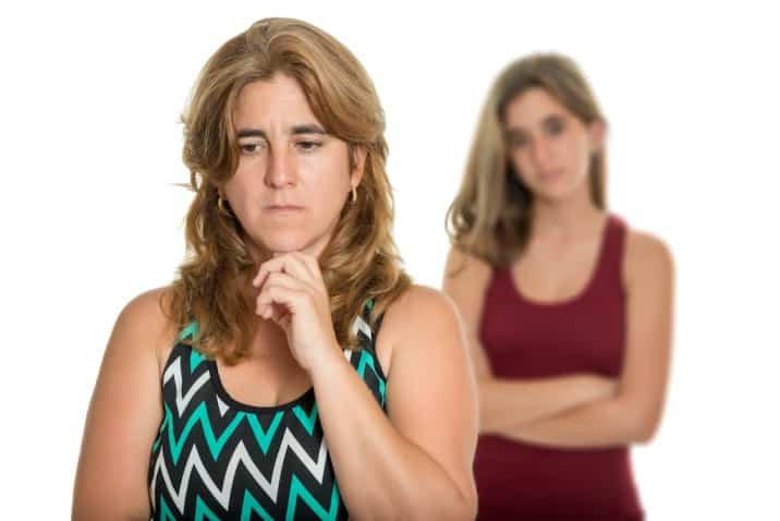 a mom is annoyed by daughter talking back