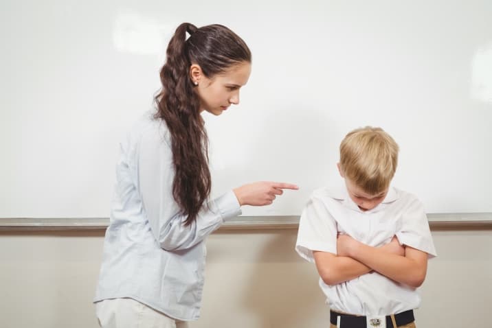 a mom scolding her son - example for positive punishment