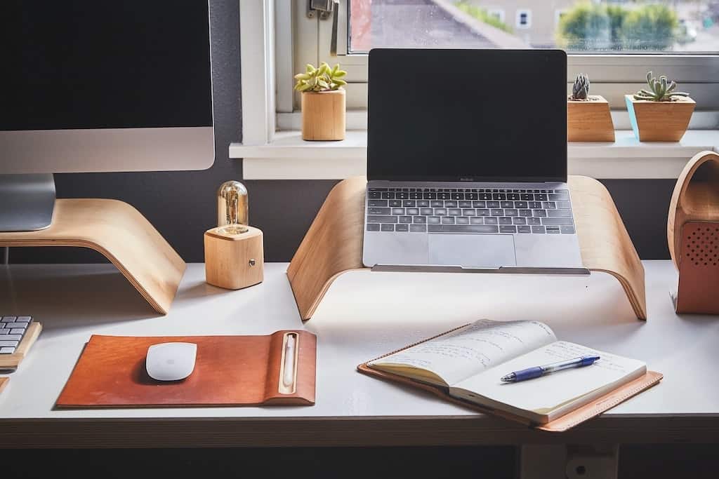 A clean and organised work desk