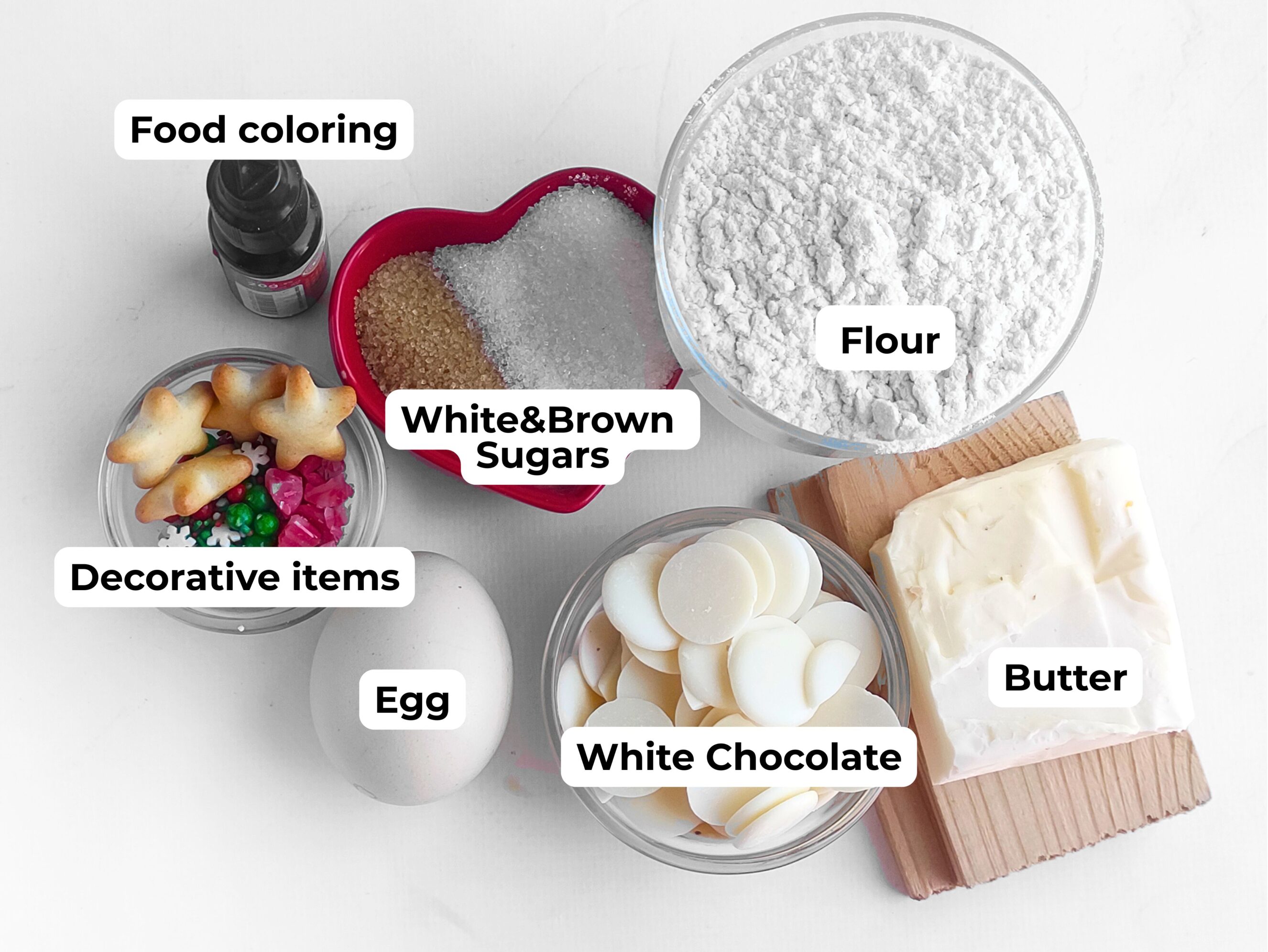 Red Velvet White Chocolate Cookies ingredients