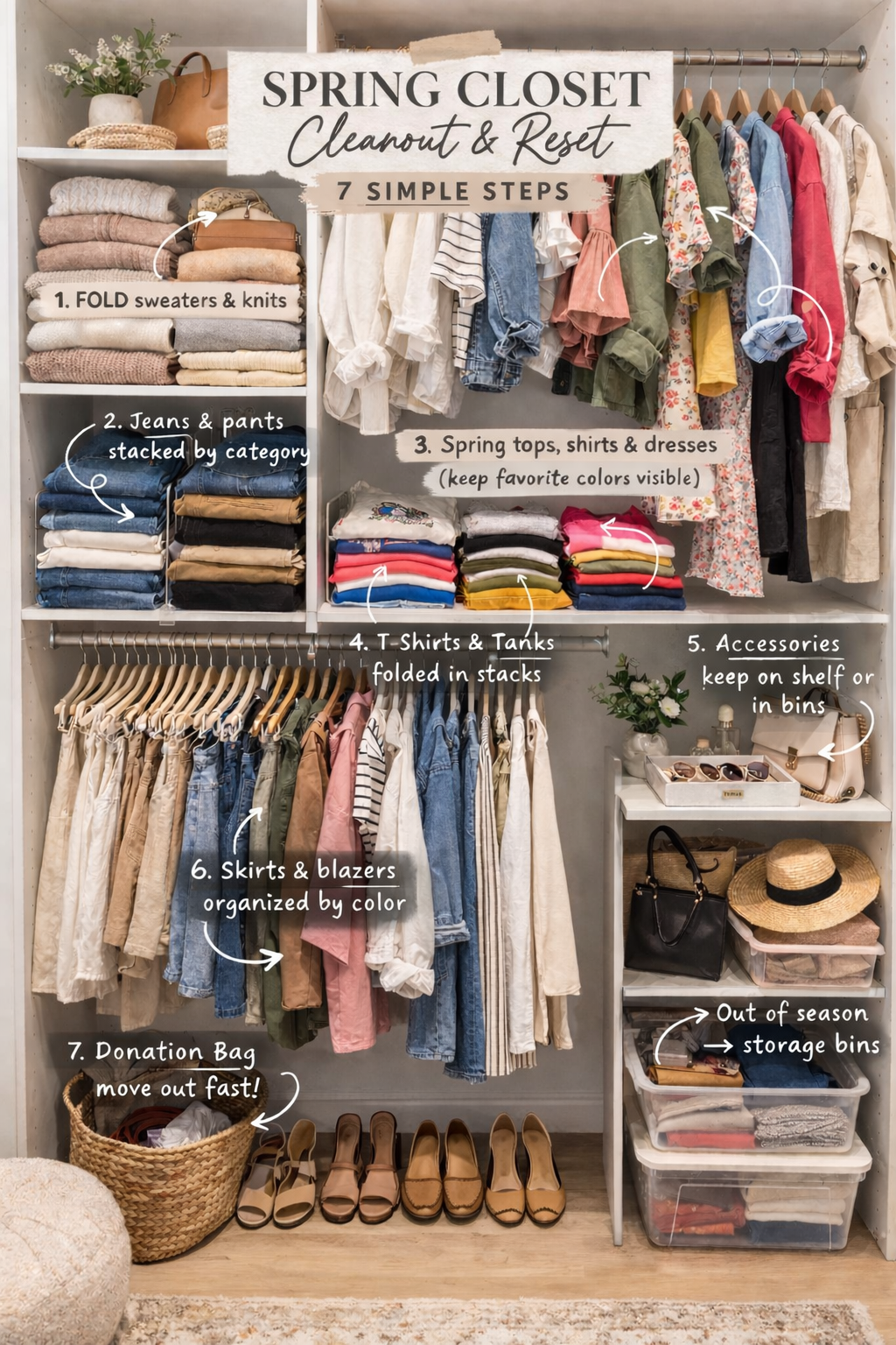 7 Simple Steps For A Complete Spring Closet Reset